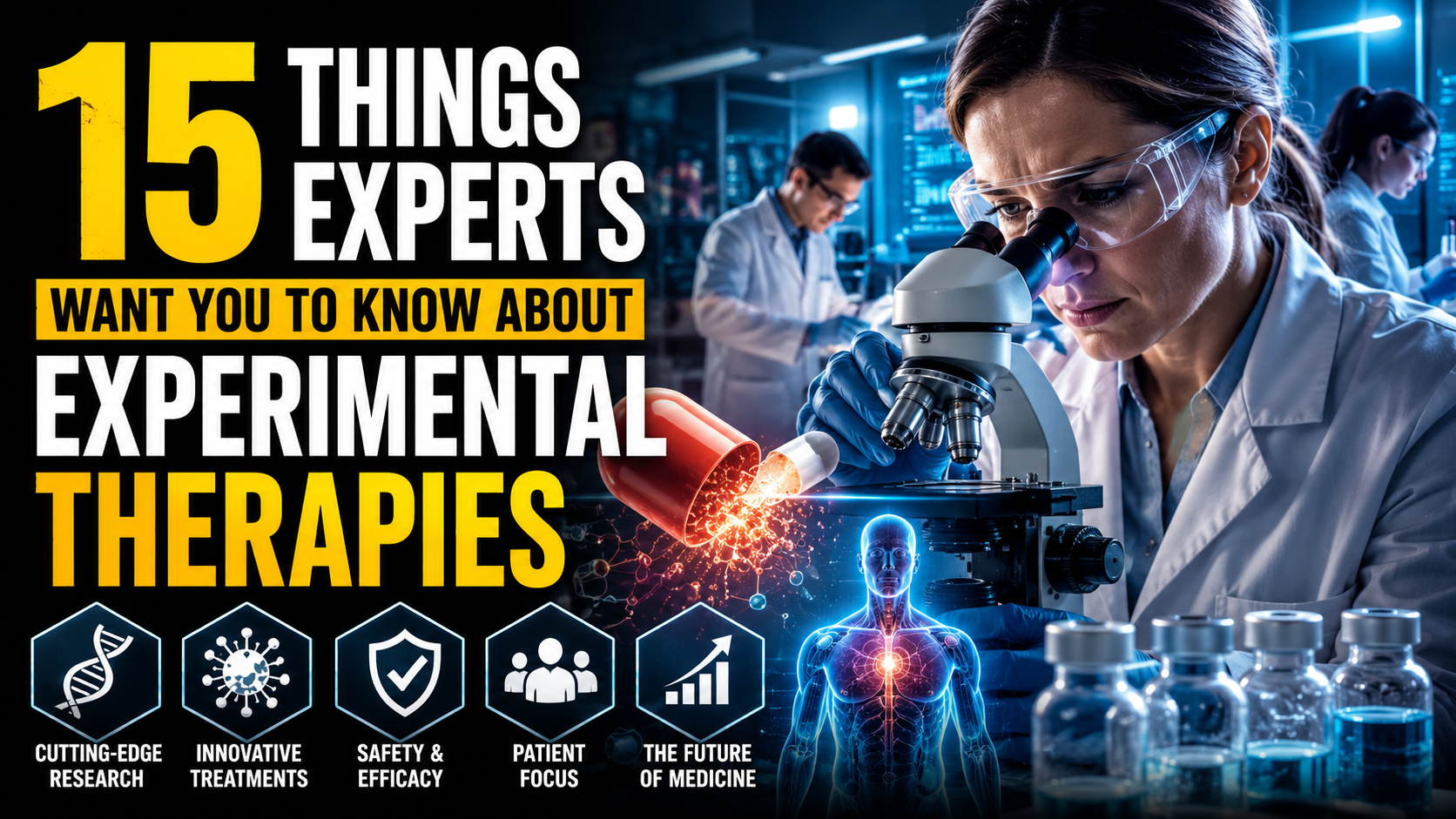 15 Things Experts Want You to Know About Experimental Therapies