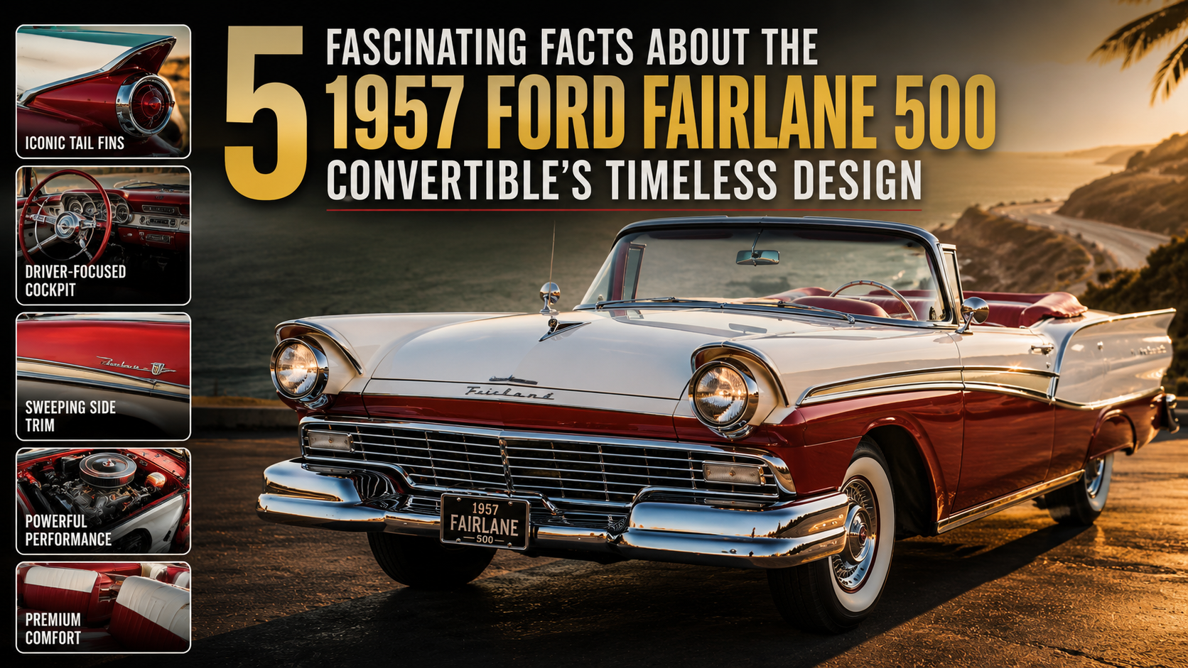5 Fascinating Facts About the 1957 Ford Fairlane 500 Convertible’s Timeless Design