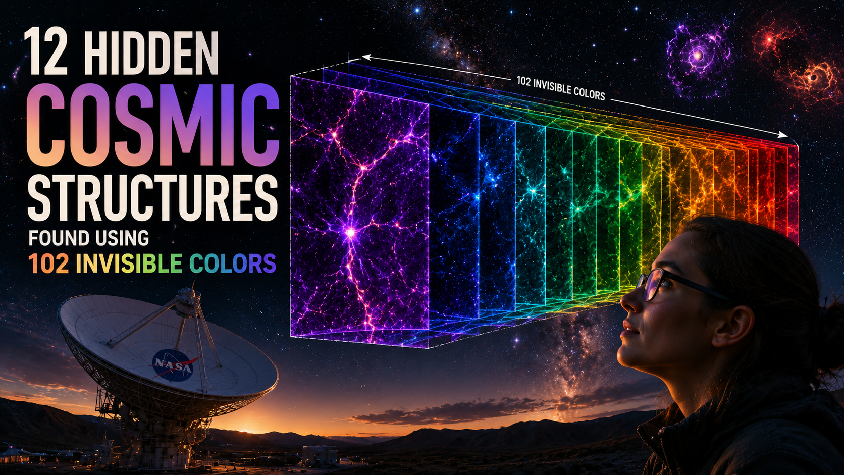 12 Hidden Cosmic Structures NASA Discovered Using 102 Invisible Sky Colors