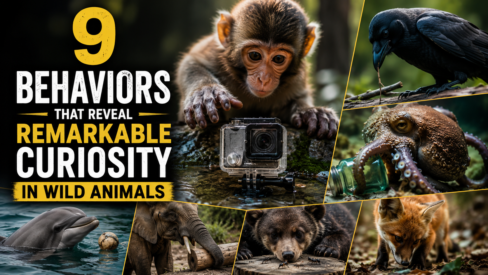9 Behaviors That Reveal Remarkable Curiosity in Wild Animals