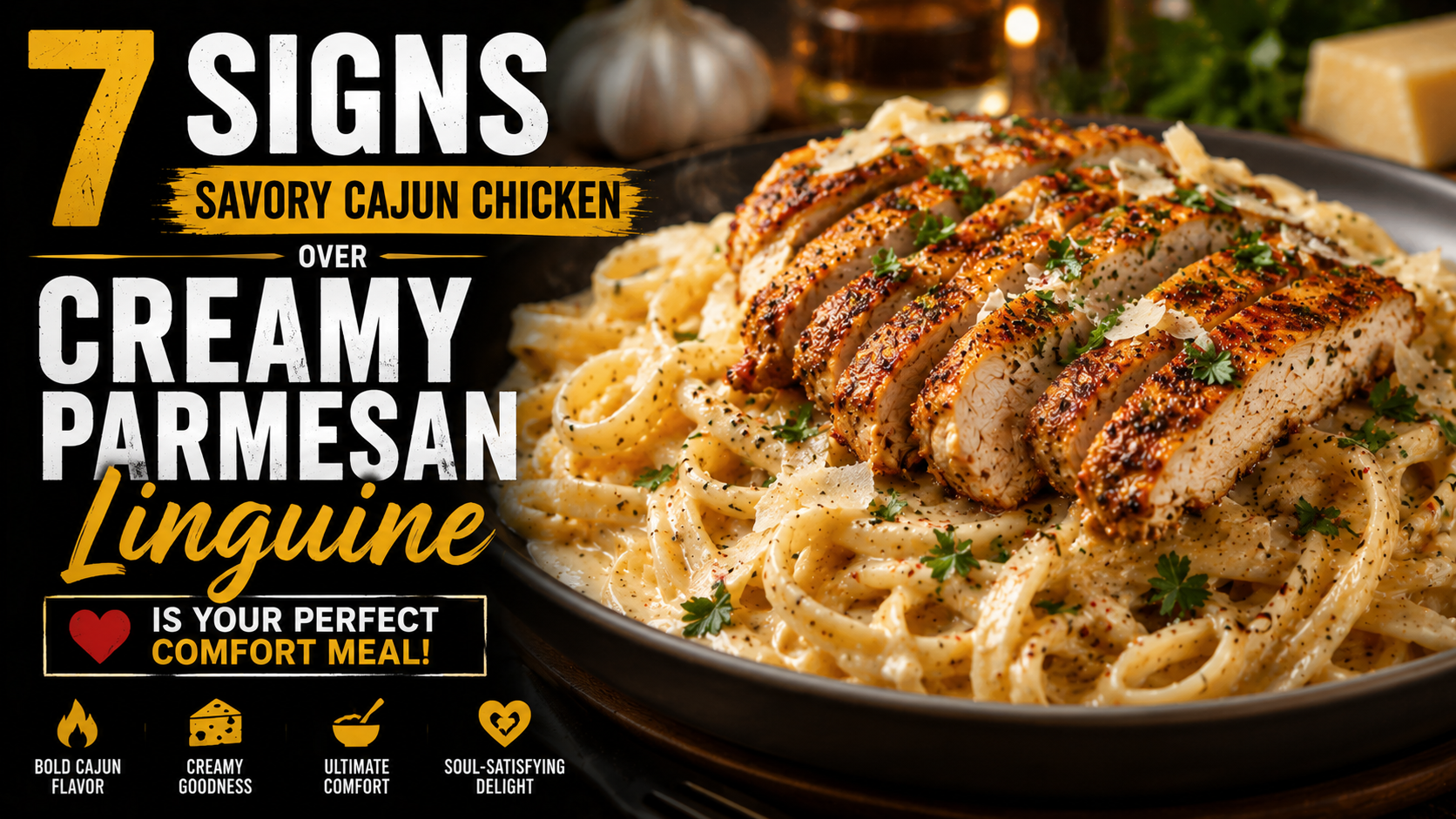 7 Signs Savory Cajun Chicken Over Creamy Parmesan Linguine Is Your Perfect Comfort Meal