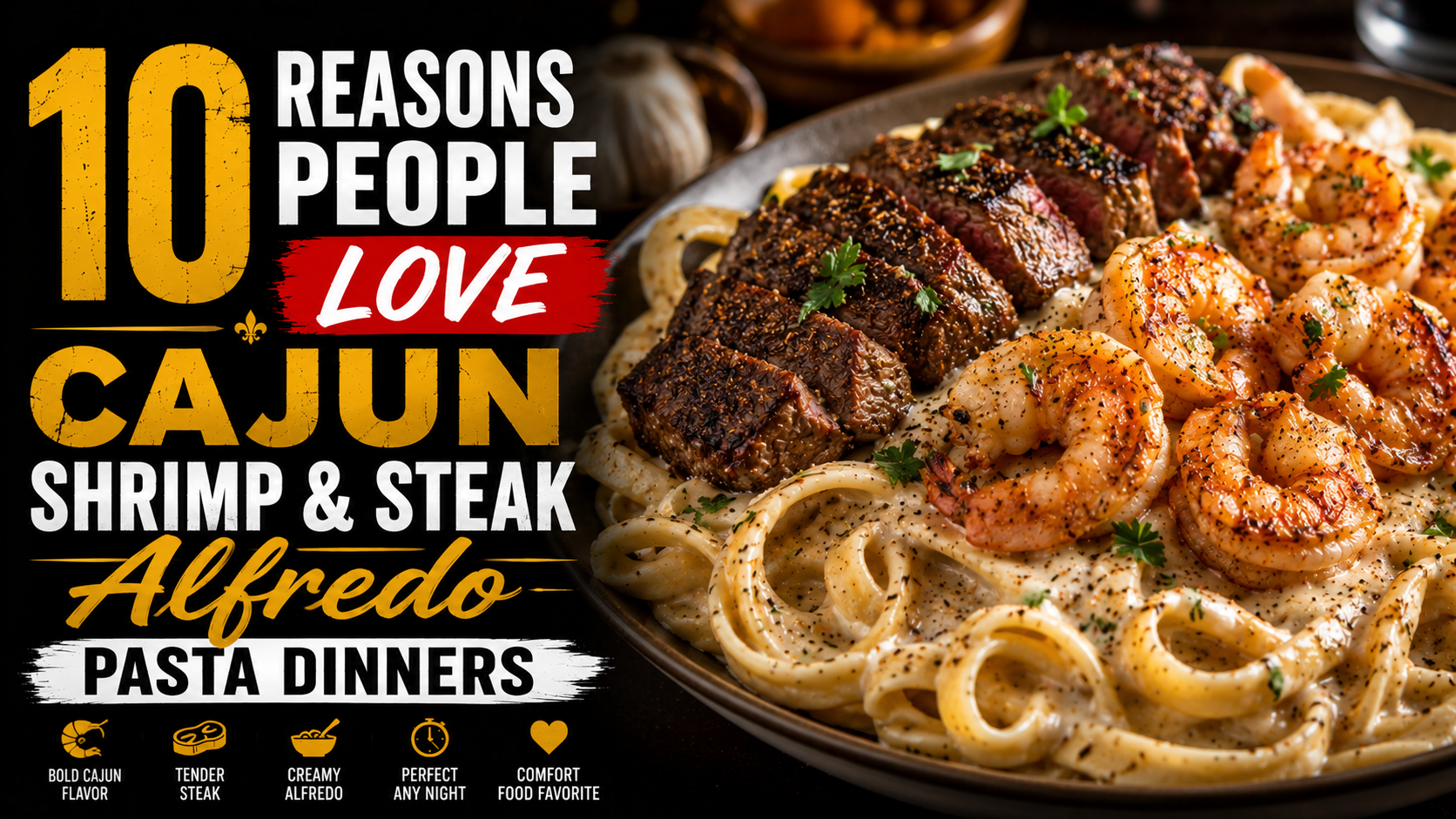 10 Reasons People Love Cajun Shrimp and Steak Alfredo Pasta Dinners