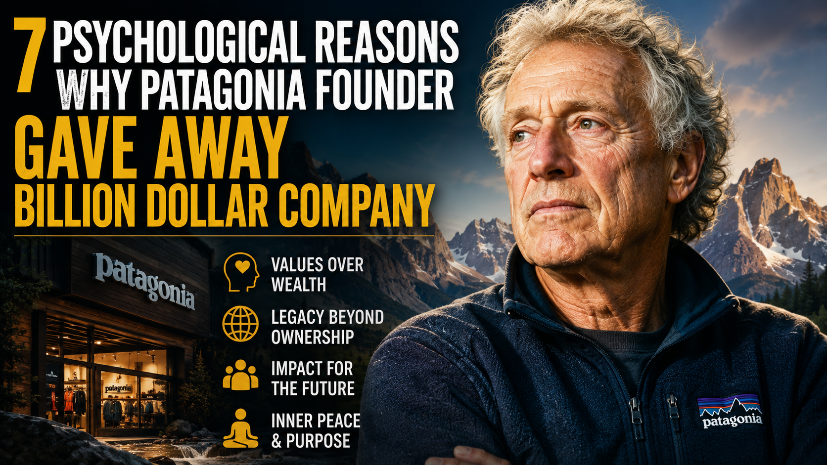 7 Psychological Reasons Why Patagonia Founder Gave Away Billion Dollar Company