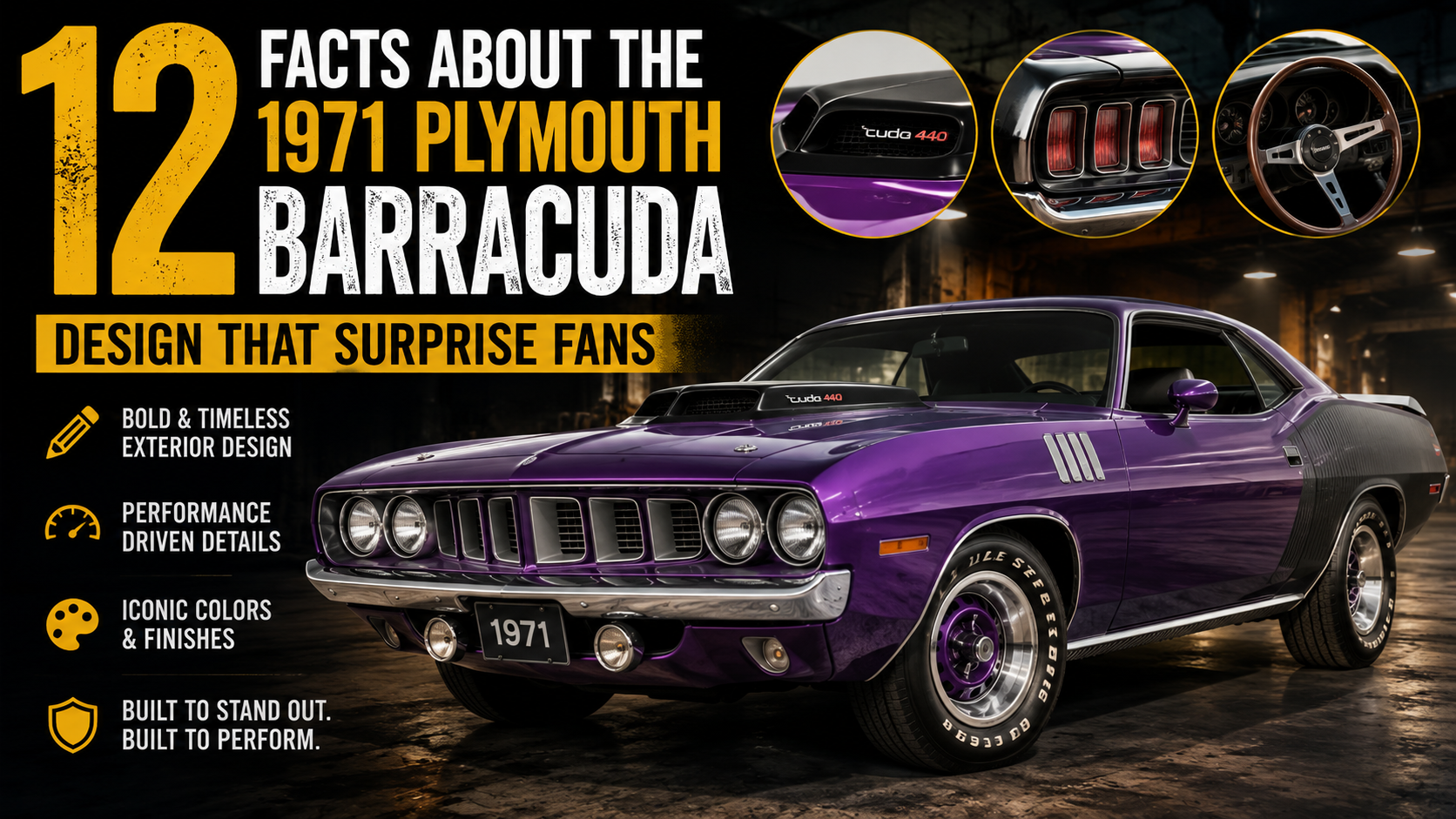 12 Facts About the 1971 Plymouth Barracuda Design That Surprise Fans