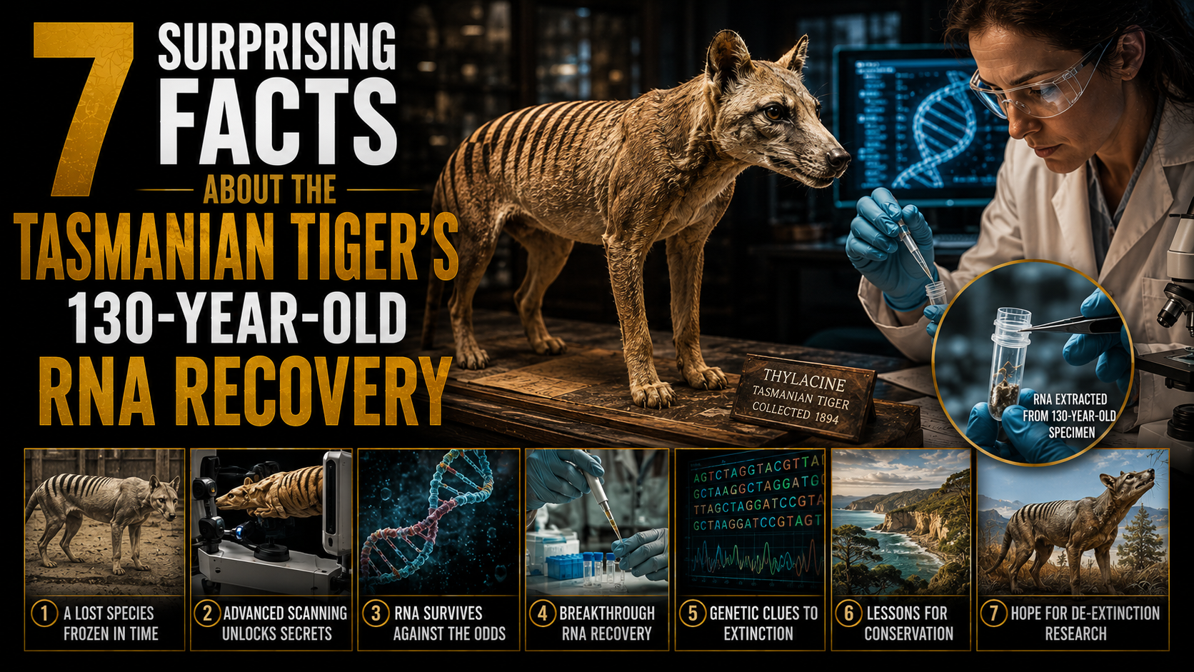 7 Surprising Facts About the Tasmanian Tiger’s 130-Year-Old RNA Recovery
