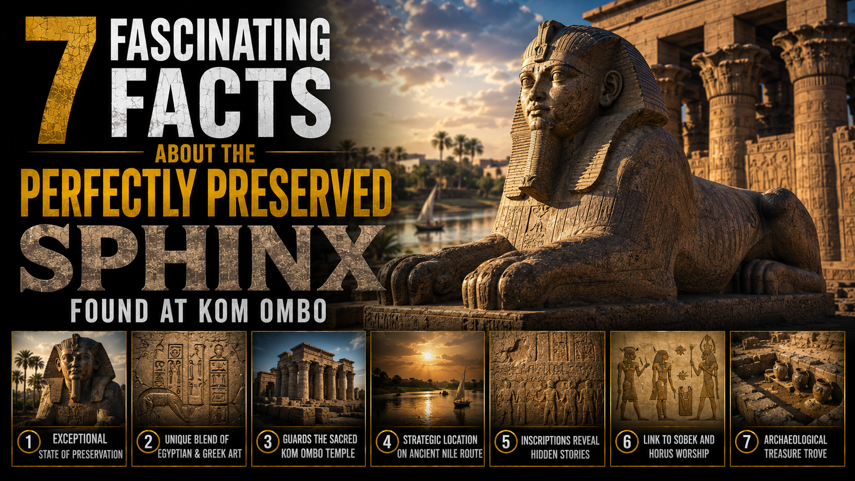 7 Fascinating Facts About the Perfectly Preserved Sphinx Found at Kom Ombo
