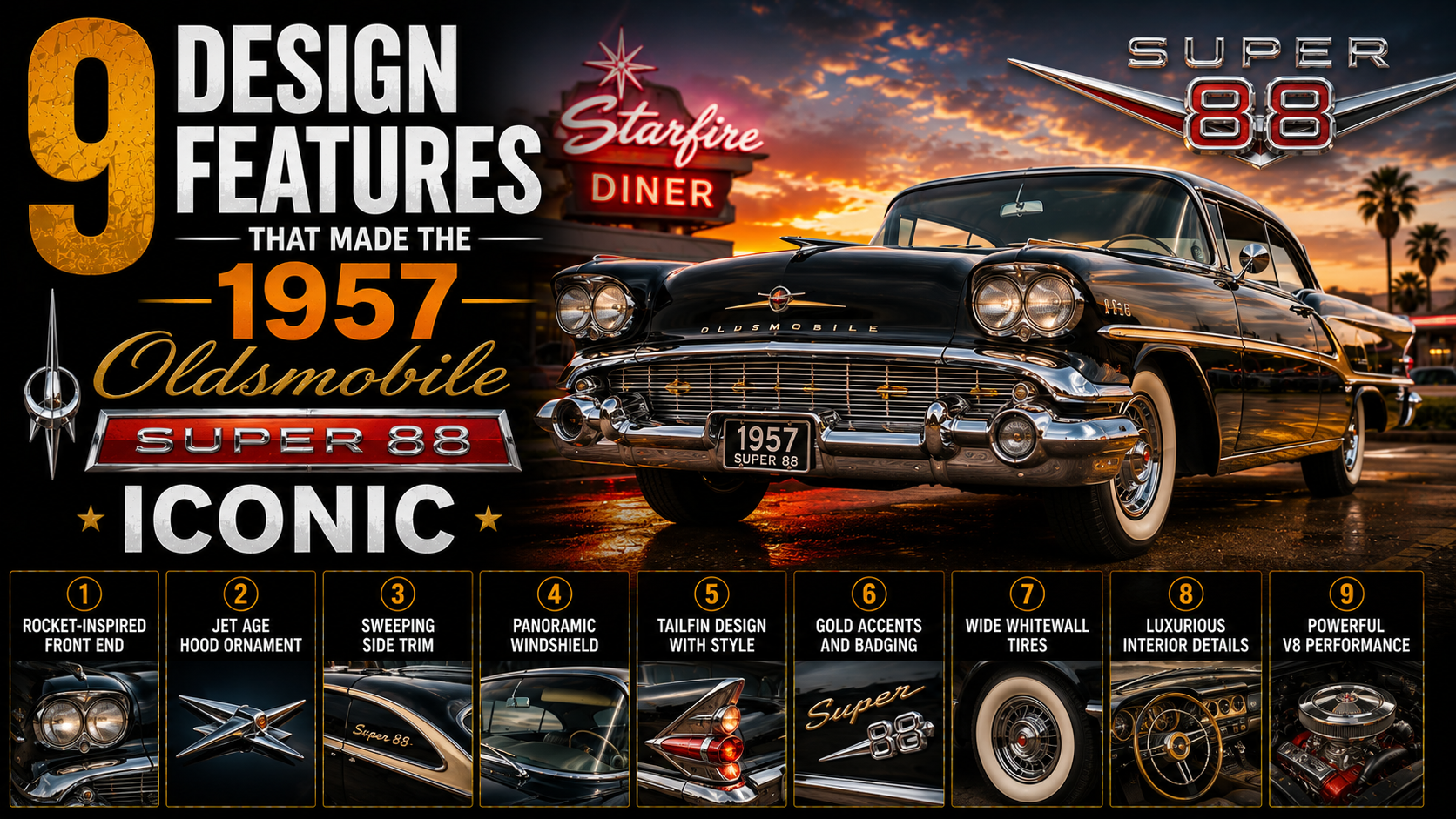 9 Design Features That Made the 1957 Oldsmobile Super 88 Iconic