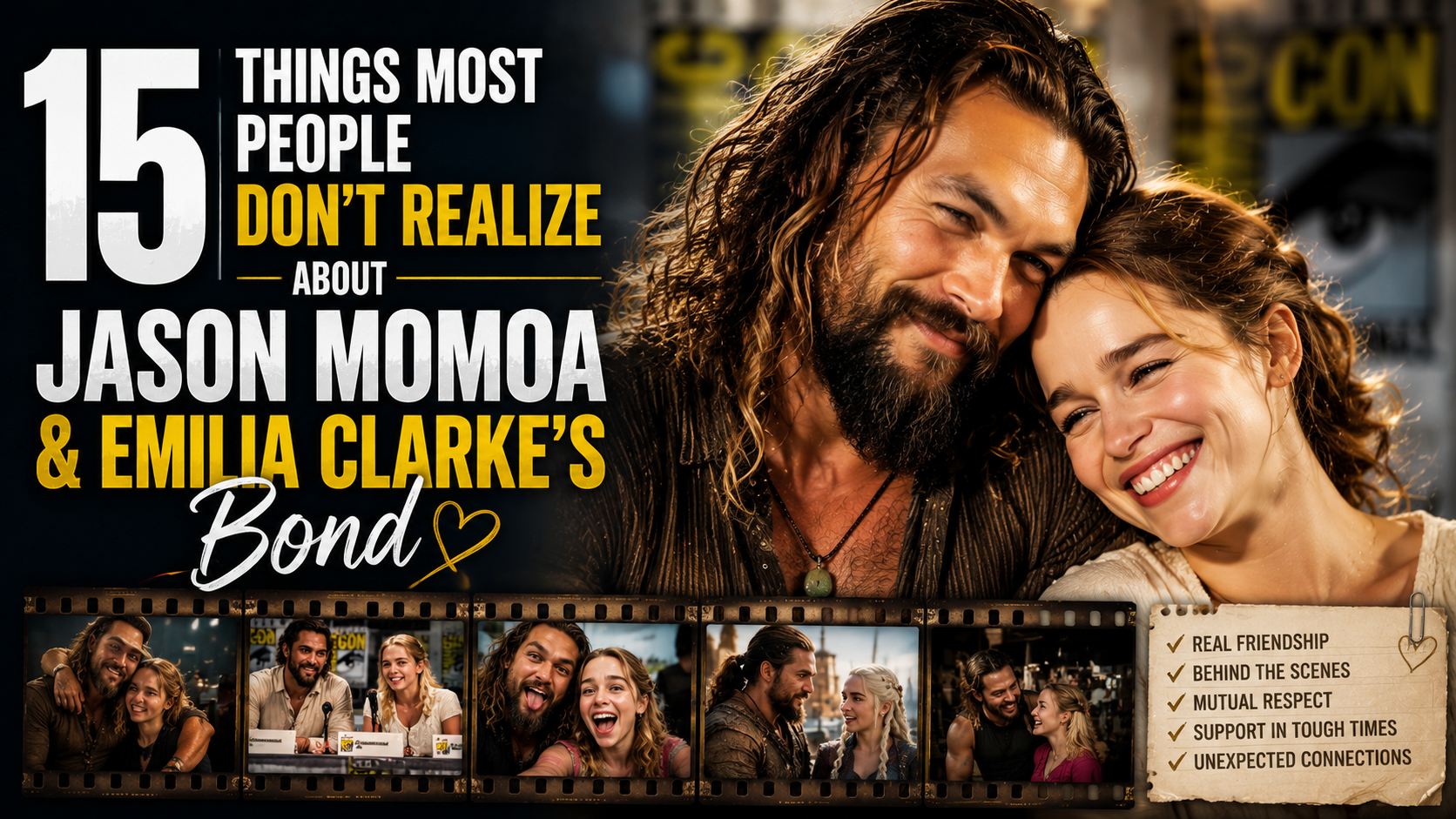 15 Things Most People Don’t Realize About Jason Momoa and Emilia Clarke’s Bond
