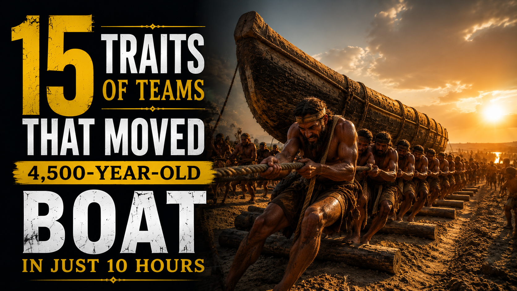 15 Traits of Teams That Moved 4,500-Year-Old Boat in Just 10 Hours